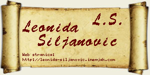 Leonida Siljanović vizit kartica